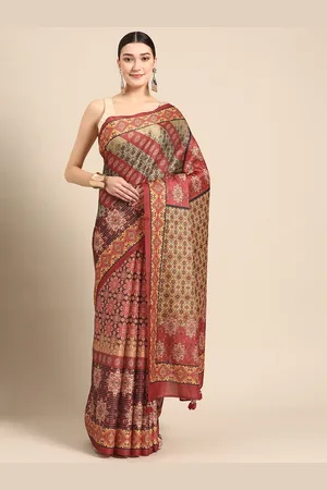 ZARI Ethnic Motifs Printed Pure Silk Saree