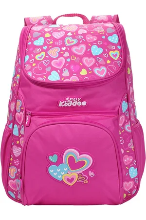 Smily Kiddos Unisex Kids Pink & Turquoise Blue Graphic Printed Backpack