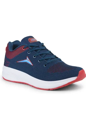 JQR Men SPECIAL-001 Blue Lace Up Mid-Top Mesh Running Sports Shoes