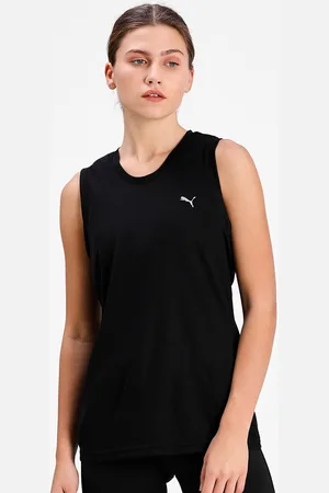 PUMA Black Solid Performance Tank Top