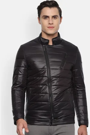 Louis Philippe Men Black Solid Puffer Jacket