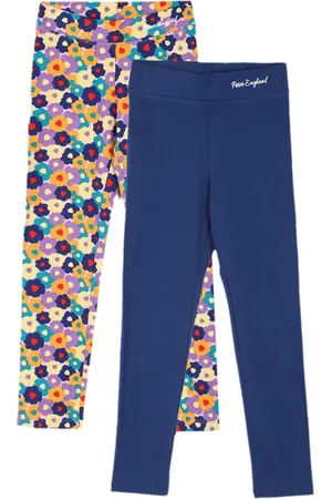 Peter England Girls Pack Of 2 Printed Ankle-Length Cotton Leggings