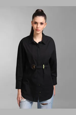 Kazo Women Black Casual Shirt