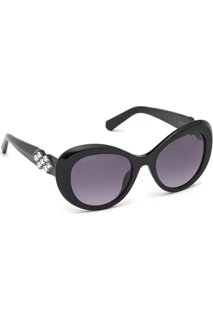 Swarovski Women Cateye Sunglasses with UV Protected Lens SK0224 54 01B