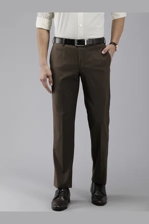 Classic Polo Mens Cotton Solid Smart Fit Khaki Color Trousers | Tn2-26
