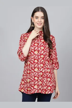 Divena World Mandarin Collar Printed Tunic