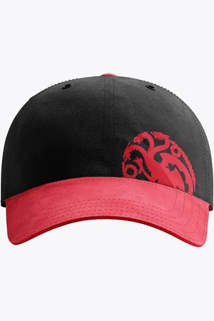 Status Quo Men Black & Red Printed Baseball Cap