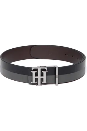 Tommy Hilfiger Men Striped Leather Formal Belt
