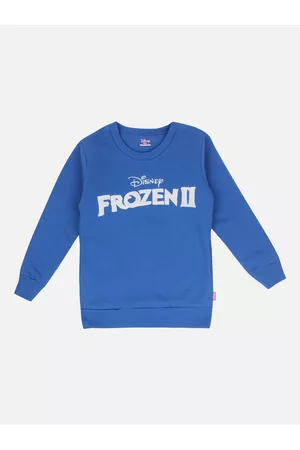 PROTEENS Girls Blue & White Printed Sweatshirt
