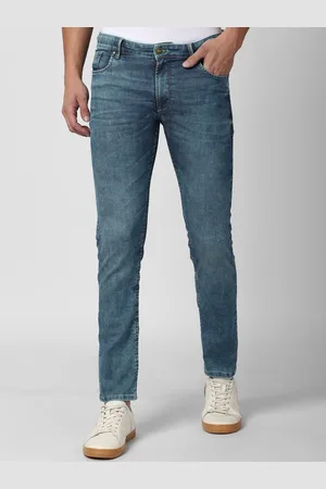 Peter England Men Blue Slim Fit Heavy Fade Jeans