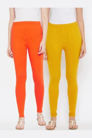 Tulsattva Women Pack Of 2 Solid Churidar-Length Leggings