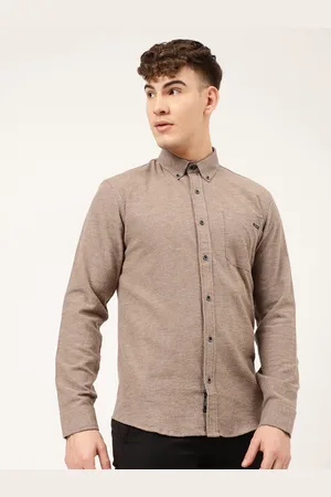 Lindbergh Men Solid Cotton Casual Shirt