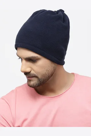 513 Clothing Solid Fleece Reversible Beanie With Neck Warmer & With Face Mask Headband