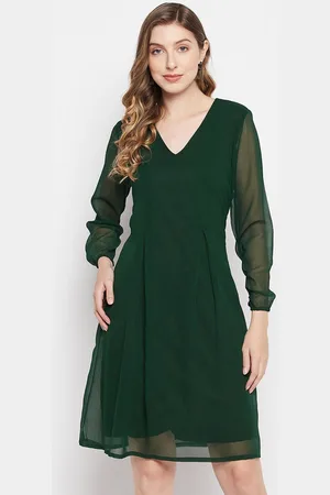 Color Cocktail Georgette A-Line Dress