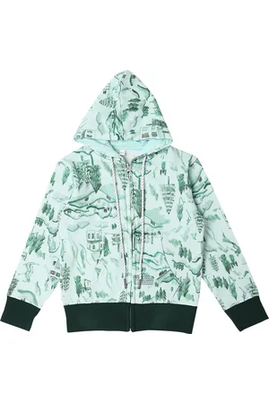 earth conscious Boys Green Fleece Bomber Jacket