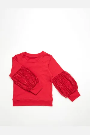 Nino Bambino Girls Lace Cotton Sweatshirt