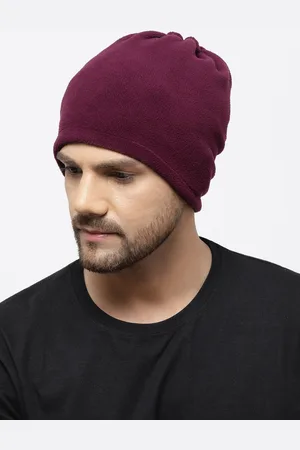 513 Clothing Solid Fleece Reversible Beanie With Neck Warmer & With Face Mask Headband