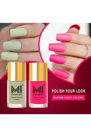 MI FASHION Set of 2 Velvet Matte Long Lasting Nail Polish 9.9 ml Each - Shades 13 & 40