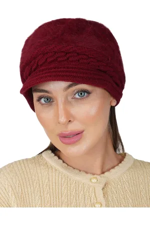 iSWEVEN Women Woolen Winter Visor Caps