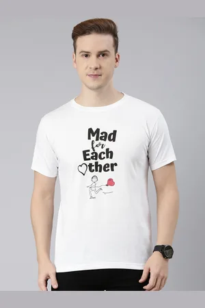 BRATMA Men White Typography Printed Pure Cotton T-shirt
