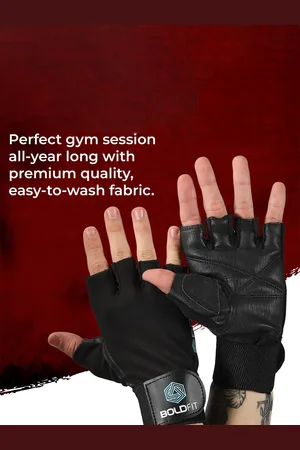 BOLDFIT Gym Gloves With Wrist Support