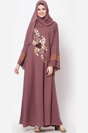 Arrabi Embroidered Burqa With Scarf
