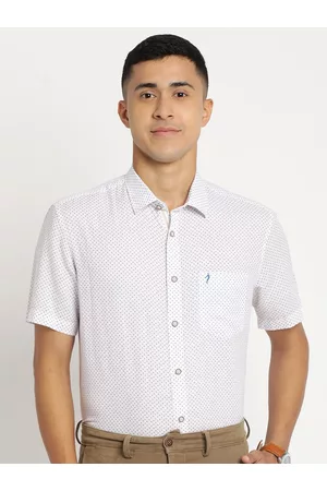 Indian Terrain Men Chiseled Slim Fit Micro Checks Printed Pure Cotton Formal Shirt