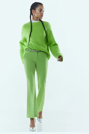 H&M Women Flared Twill Trousers