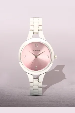 Sonata Steel Daisies Women Pink Analogue watch NL8151SM03