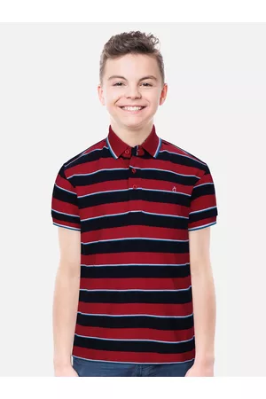 Gini and Jony Boys Striped Polo Collar T-shirt