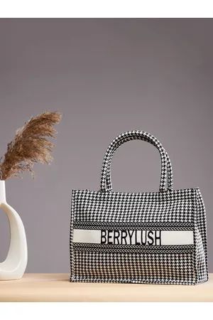 Berrylush Checked Tote Bag Handbags