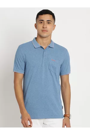 Indian Terrain Men Cotton Polo Collar T-shirt