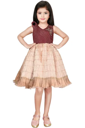 Betty Girls Checked Satin Dress