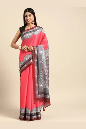 ZARI Solid Pure Silk Saree