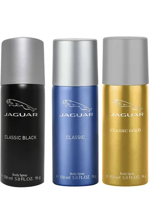 Jaguar Men Set of 3 Classic Gold - Classic Black - Classic Deodorant - 150 ml each