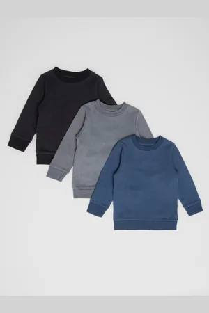 Nino Bambino Kids Boys Pack Of 3 Cotton Sweatshirt