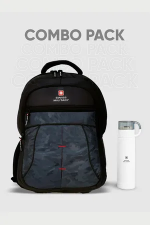 Swiss Military Unisex Camouflage Backpack And Vacuum Flask