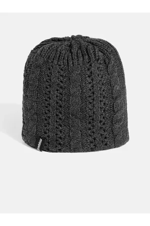 Buy Roadster Unisex Grey Self Design Beanie - Caps for Unisex 7463664