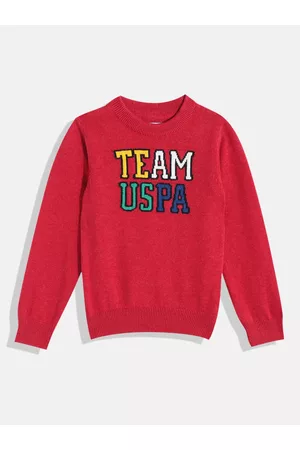 Ralph Lauren Boys Red Printed Pullover