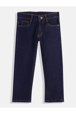 URBANO Boys Navy Blue Solid Slim Fit Stretchable Jeans