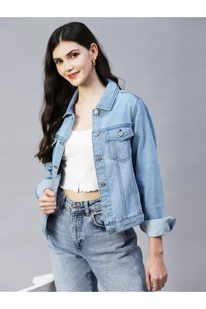 Buy FOR A CHIC LOOK PINK DENIM JACKETS for Women Online in India