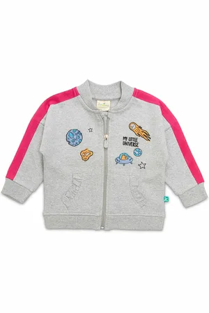 Juscubs Girls Self Design Cotton Sweatshirt