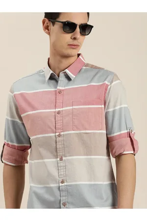 Moda Rapido Men Multicoloured Slim Fit Striped Casual Shirt