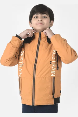 Crimsoune Club Boys Printed Hooded Lightweight Bomber Jacket