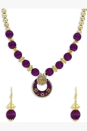 Akshara Clothing Girls Gold Plated Jewellery Set