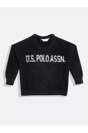 Ralph Lauren Girls Black Printed Pullover
