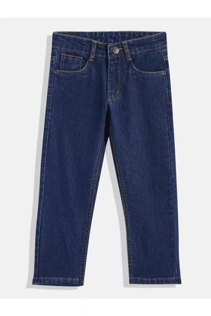 URBANO Boys Navy Blue Solid Slim Fit Stretchable Jeans