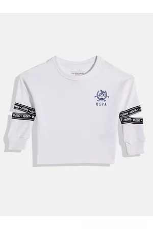 Ralph Lauren Girls White Pure Cotton Printed Sweatshirt