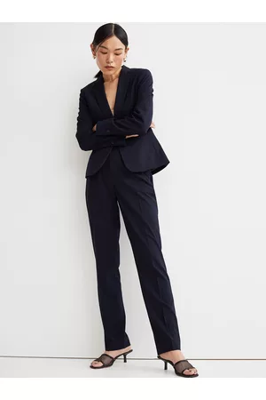 H&M Women Navy Blue Fitted Jacket