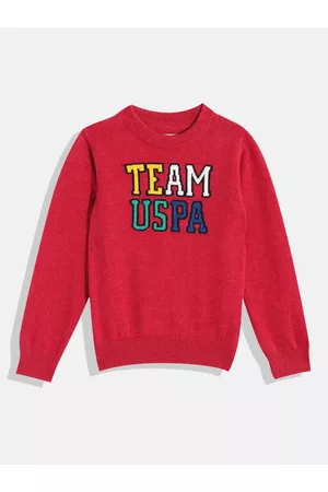 Ralph Lauren Boys Red Brand Logo Printed Pullover